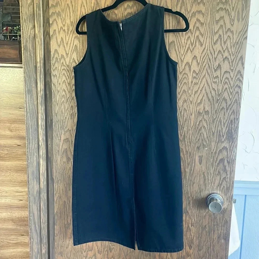 Vintage Black Liz Claiborne Cotton Dress‎ 10